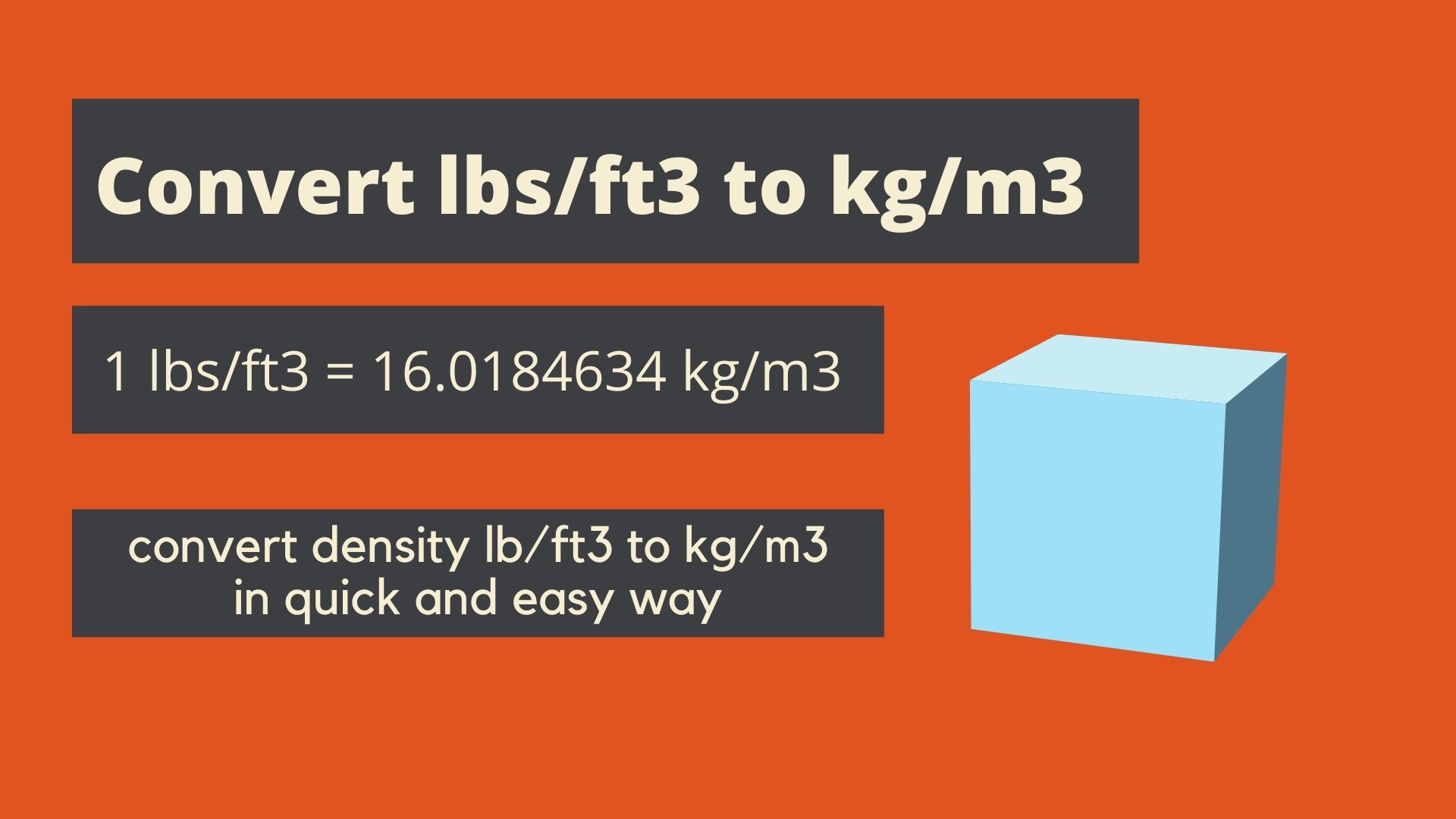 Lb/ft3 to kg/m3 converter