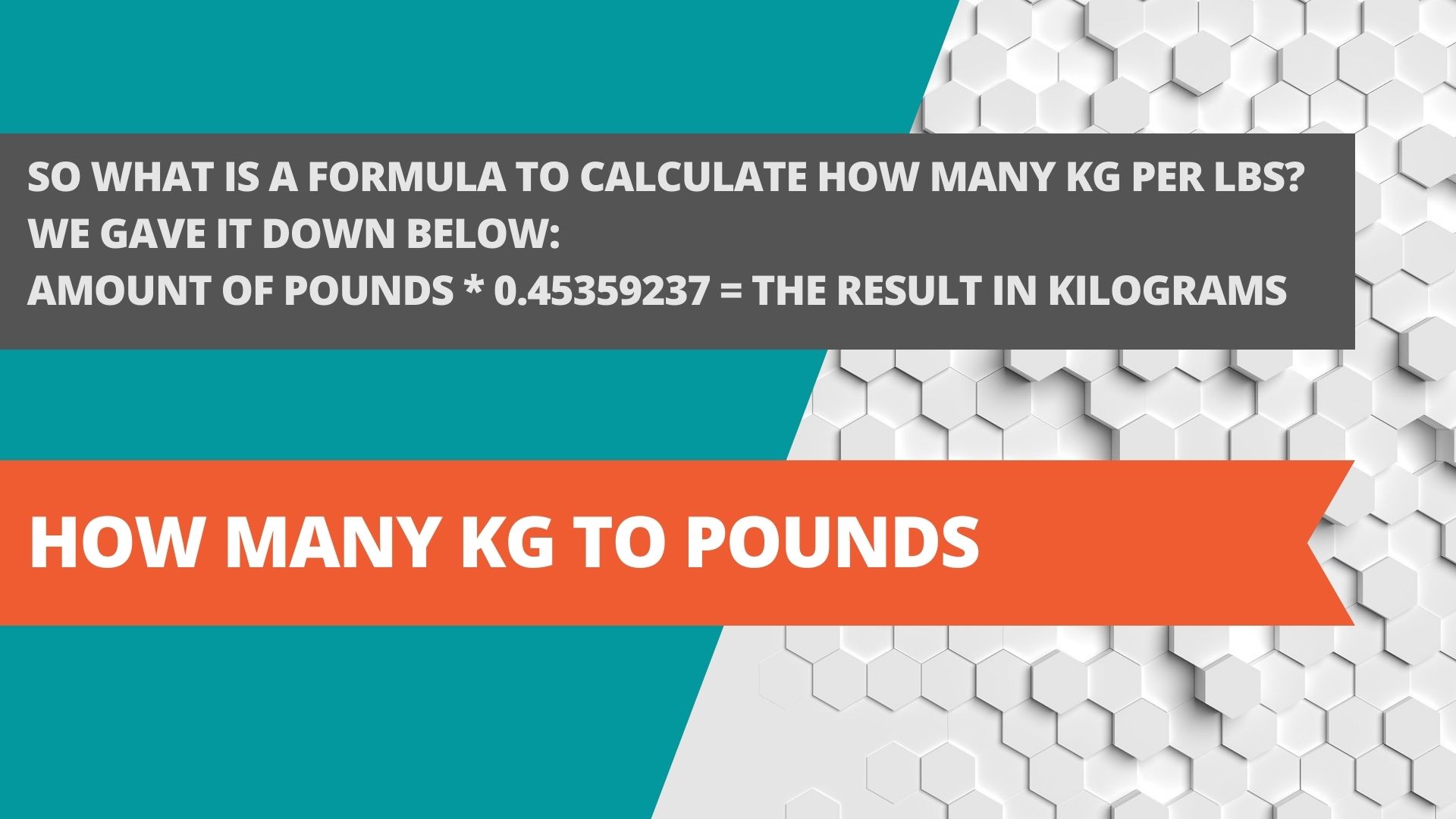 How many kg to pounds