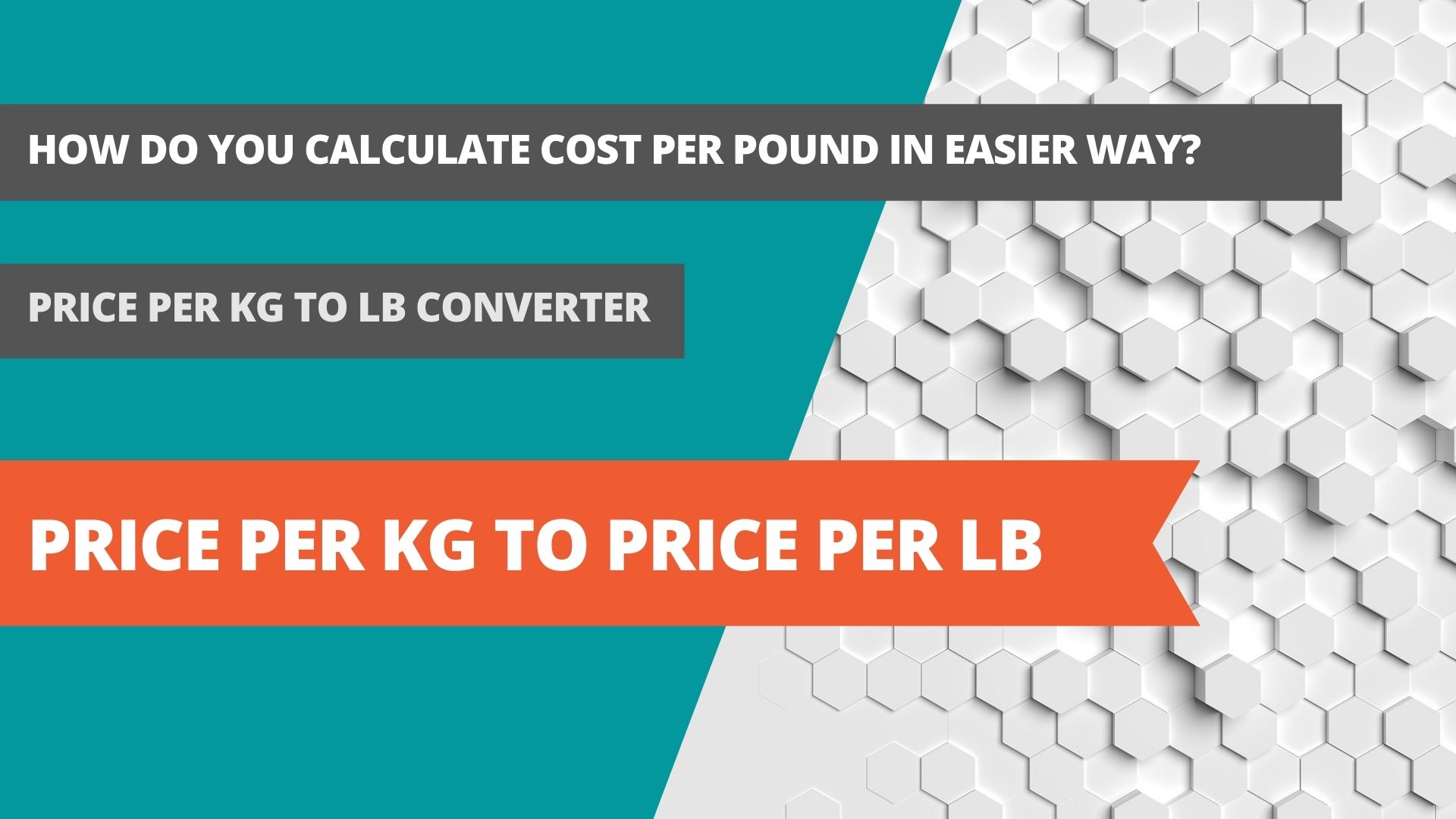 Price per kg to price per lb